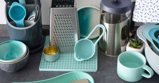 Kitchen utensils on the background of the kitchen, close-up.